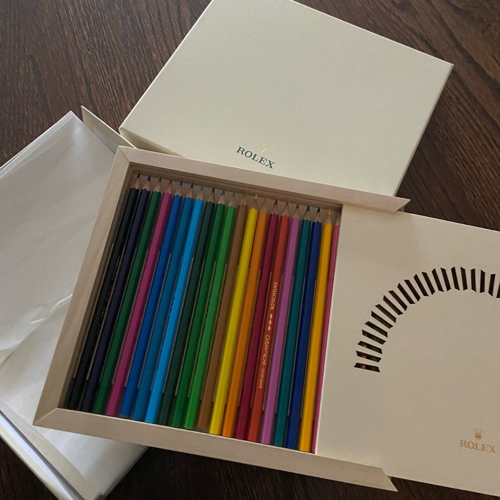 Rolex x Caran d’Ache NEW limited color pencil box